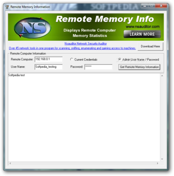 Remote Memory Info screenshot