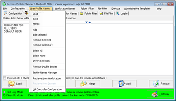 Remote Profile Cleaner screenshot