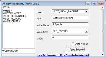 Remote Registry Pusher screenshot