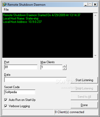 Remote Shutdown Daemon screenshot 3