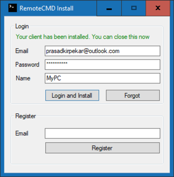 RemoteCMD screenshot 2