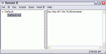 RemoteIE screenshot