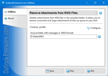 Remove Attachments from MSG Files screenshot