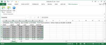 Remove Duplicates from Excel screenshot