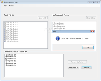 Remove Duplicates screenshot