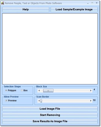 Remove People, Text or Objects From Photo Software screenshot