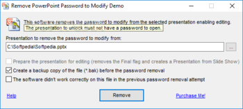 Remove PowerPoint Password to Modify screenshot