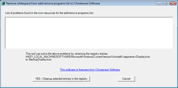 Remove Whitespace From Add/Remove Programs List screenshot