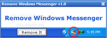 Remove Windows Messenger screenshot