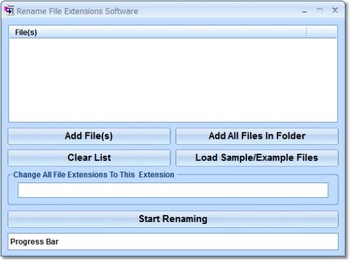 Rename File Extensions Software screenshot