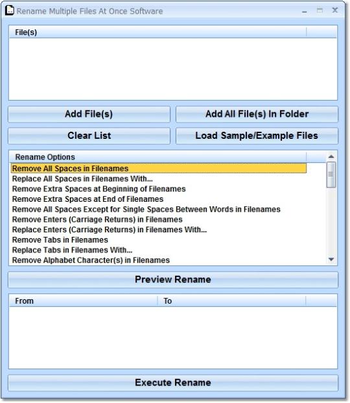 Rename Multiple Files At Once Software screenshot