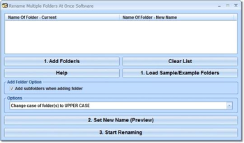 Rename Multiple Folders At Once Software screenshot