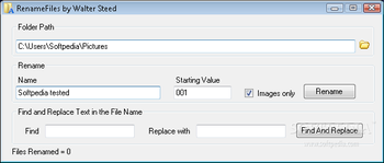 RenameFiles screenshot