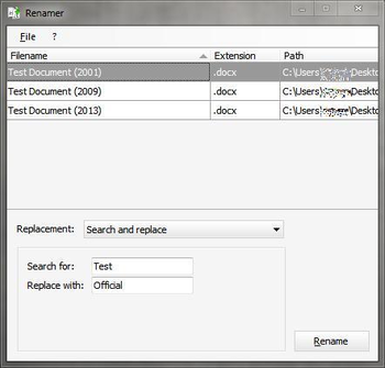 Renamer screenshot 2