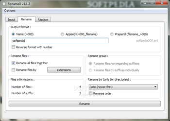 RenameX screenshot 2