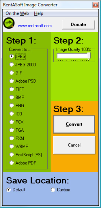 RentASoft Image Converter screenshot