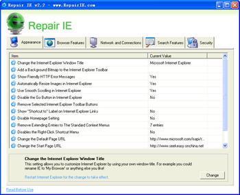 Repair IE screenshot