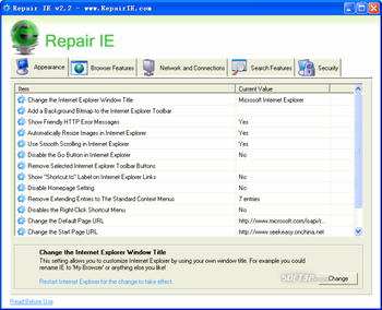 Repair IE screenshot 2