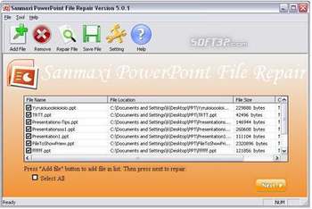 Repair Powerpoint Presentation Utility screenshot 3
