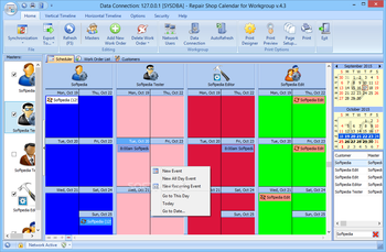 Repair Shop Calendar for Workgroup screenshot 4
