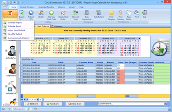Repair Shop Calendar for Workgroup screenshot 5
