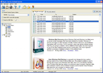 Repair Tool for Outlook Express screenshot
