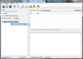 Repair Tool for Outlook Express screenshot