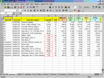 RepairCost Estimator for Excel screenshot 3