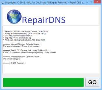 RepairDNS screenshot