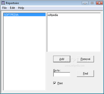 Repertoire screenshot