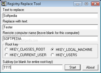 Replace Registry Values Tool screenshot