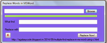 Replace Words in MS Word screenshot