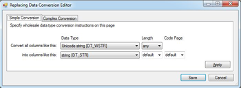 Replacing Data Conversion screenshot