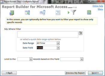 Report Builder for Microsoft Access screenshot 4