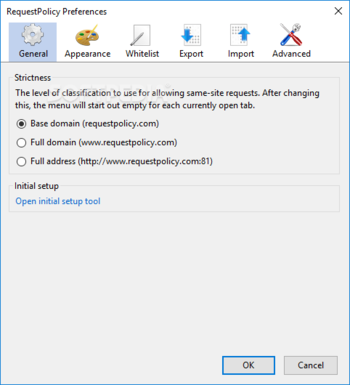 RequestPolicy screenshot 3