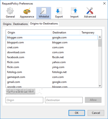 RequestPolicy screenshot 7