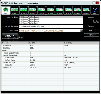 RER M4A Converter screenshot 2