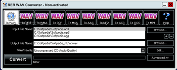RER WAV Converter screenshot
