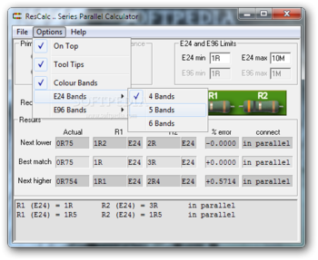 ResCalc screenshot 2