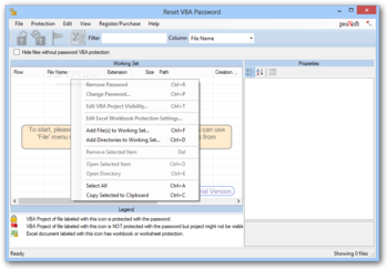 Reset VBA Password screenshot