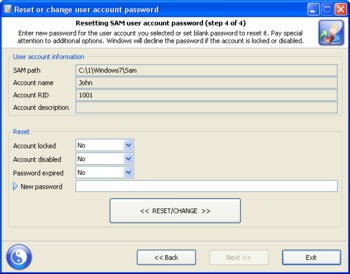 Reset Windows Password screenshot 4