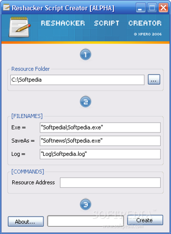 Reshacker Script Creator screenshot
