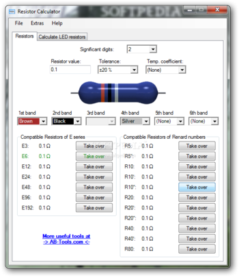 Resistor Calculator screenshot