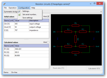 Resistor circuits screenshot 2