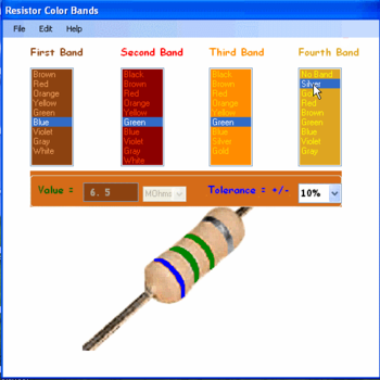Resistor Color Bands screenshot