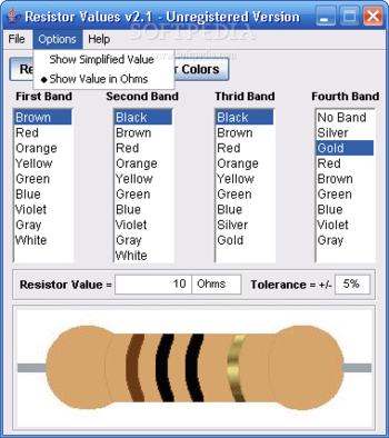 Resistor Values screenshot 3