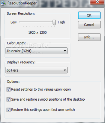 ResolutionKeeper screenshot