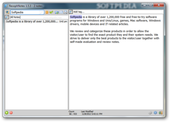 ResophNotes screenshot