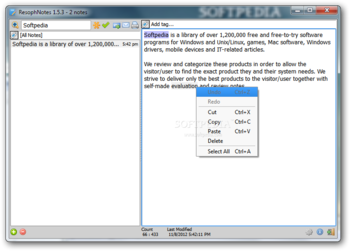 ResophNotes screenshot 2