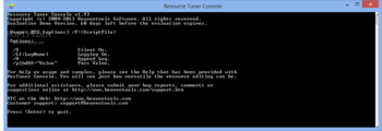 Resource Tuner Console screenshot